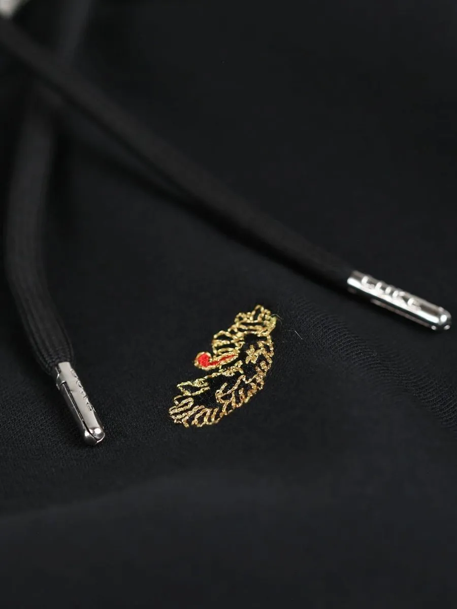 Luke 1977 Berlin Zip Hoodie in Jet Black