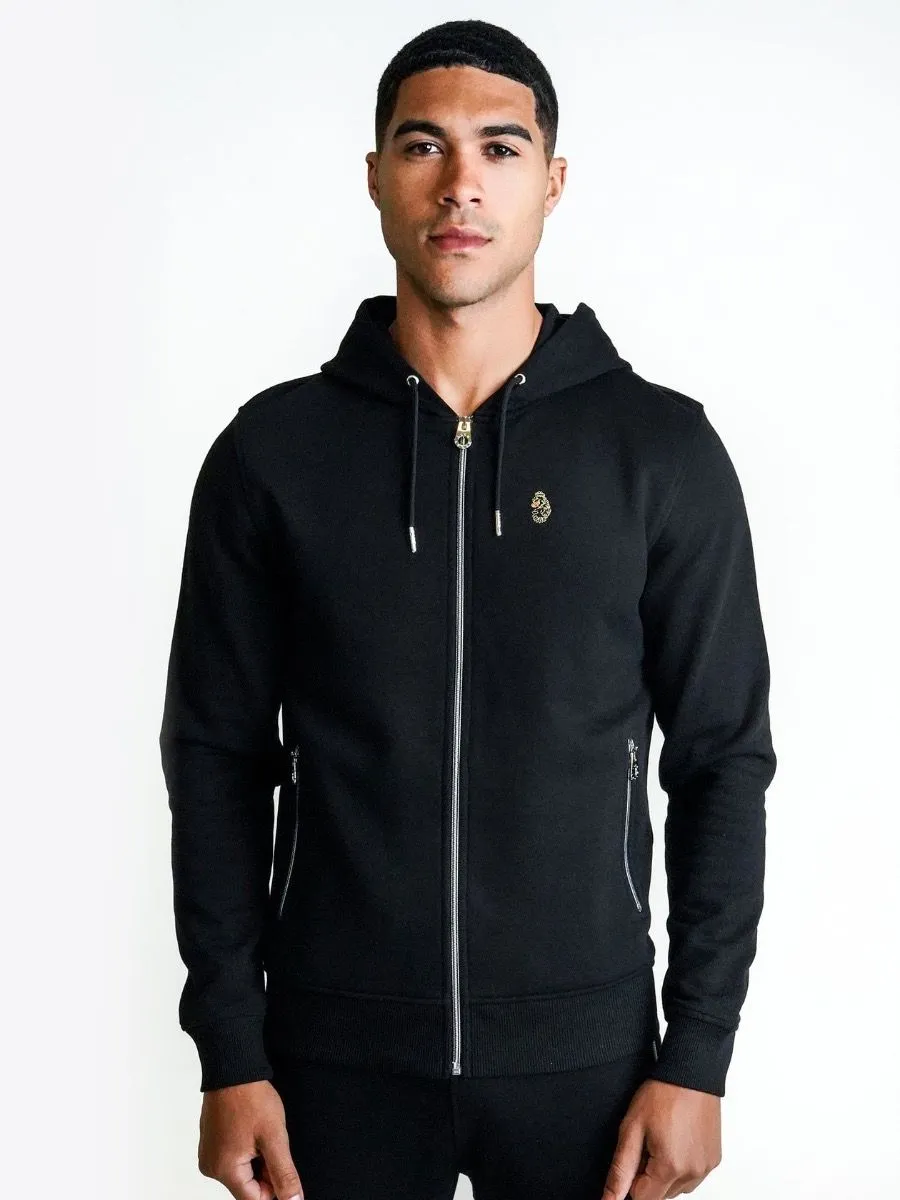 Luke 1977 Berlin Zip Hoodie in Jet Black