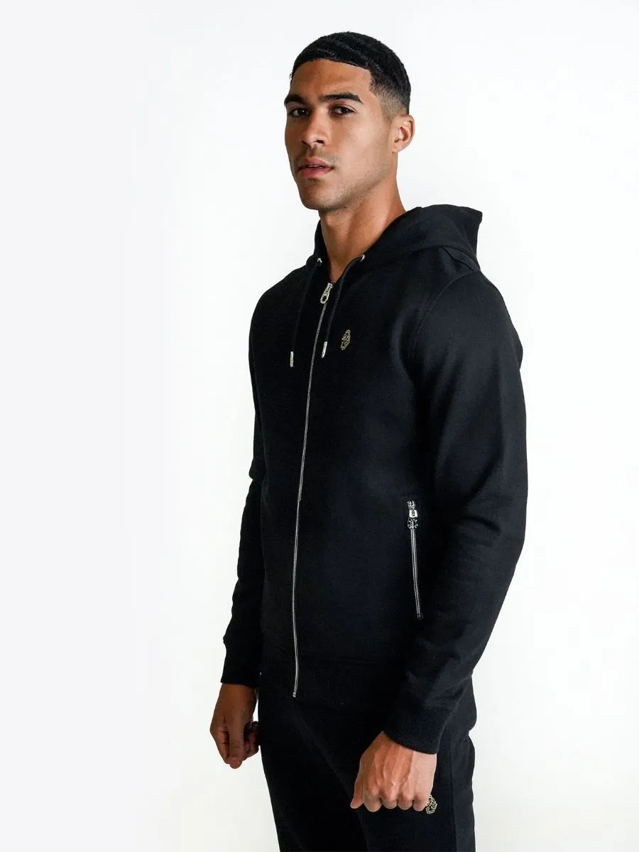 Luke 1977 Berlin Zip Hoodie in Jet Black