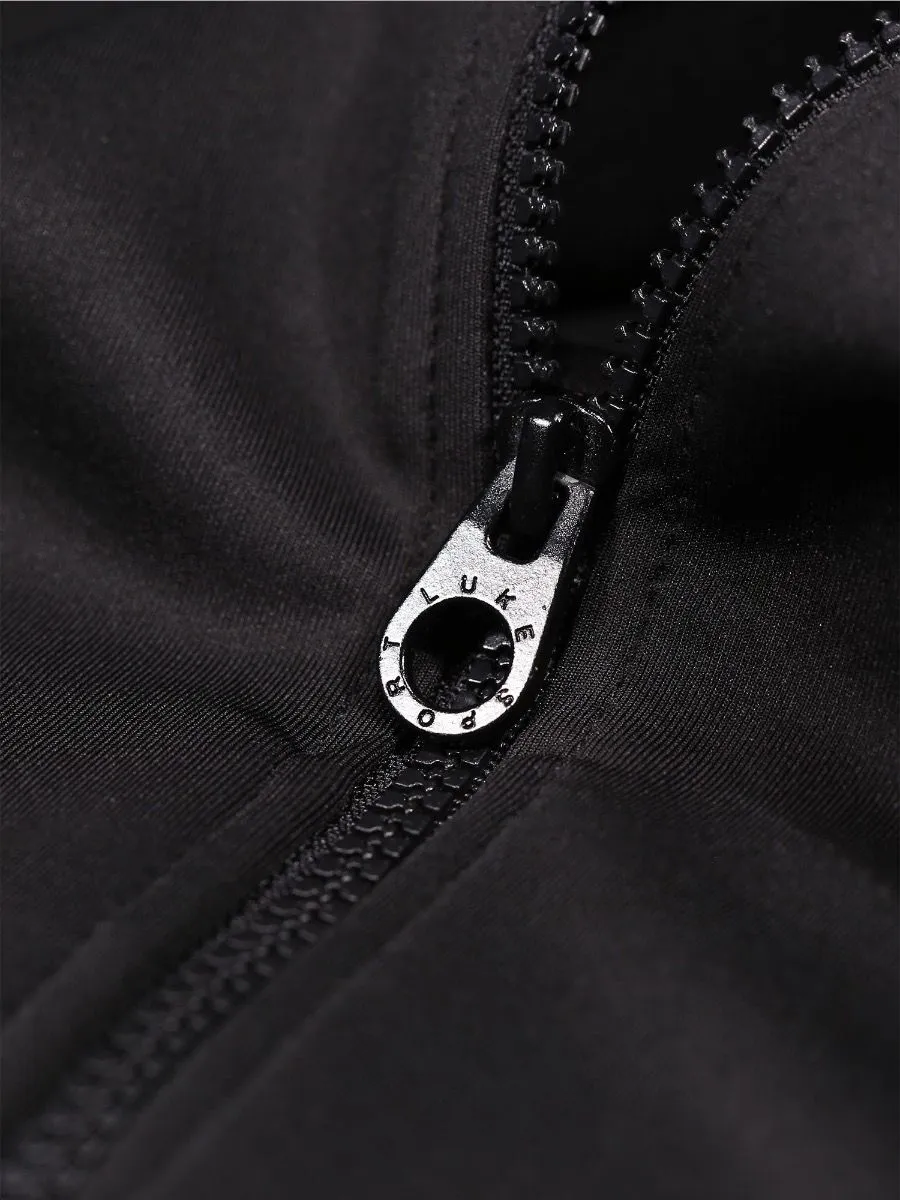 Luke 1977 Chicago Tape Zip Hoodie in Jet Black