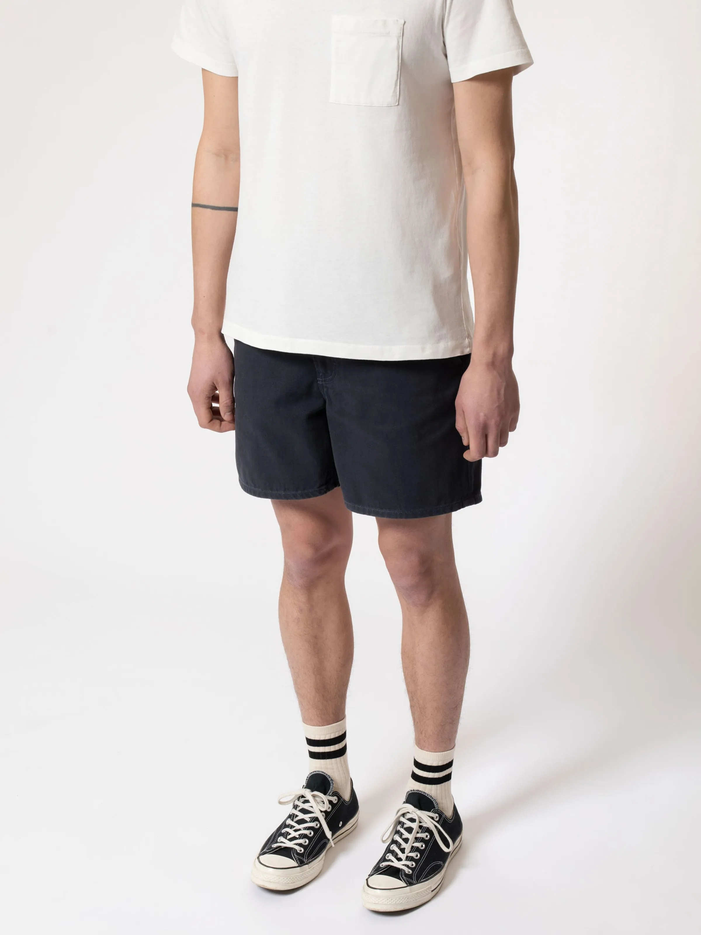 Navy Solid Luke Shorts