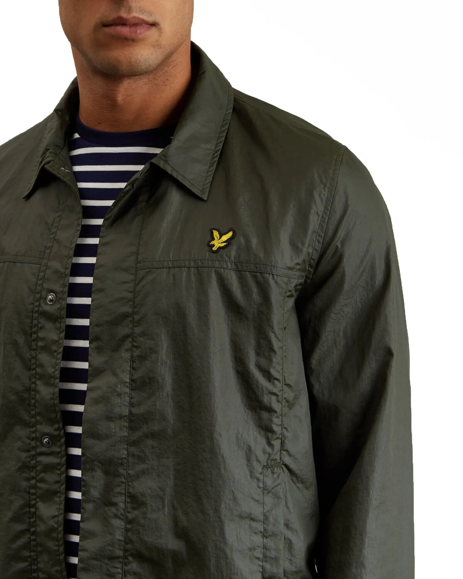 Lyle and Scott Coach Zip Through Jacket Dark Sage