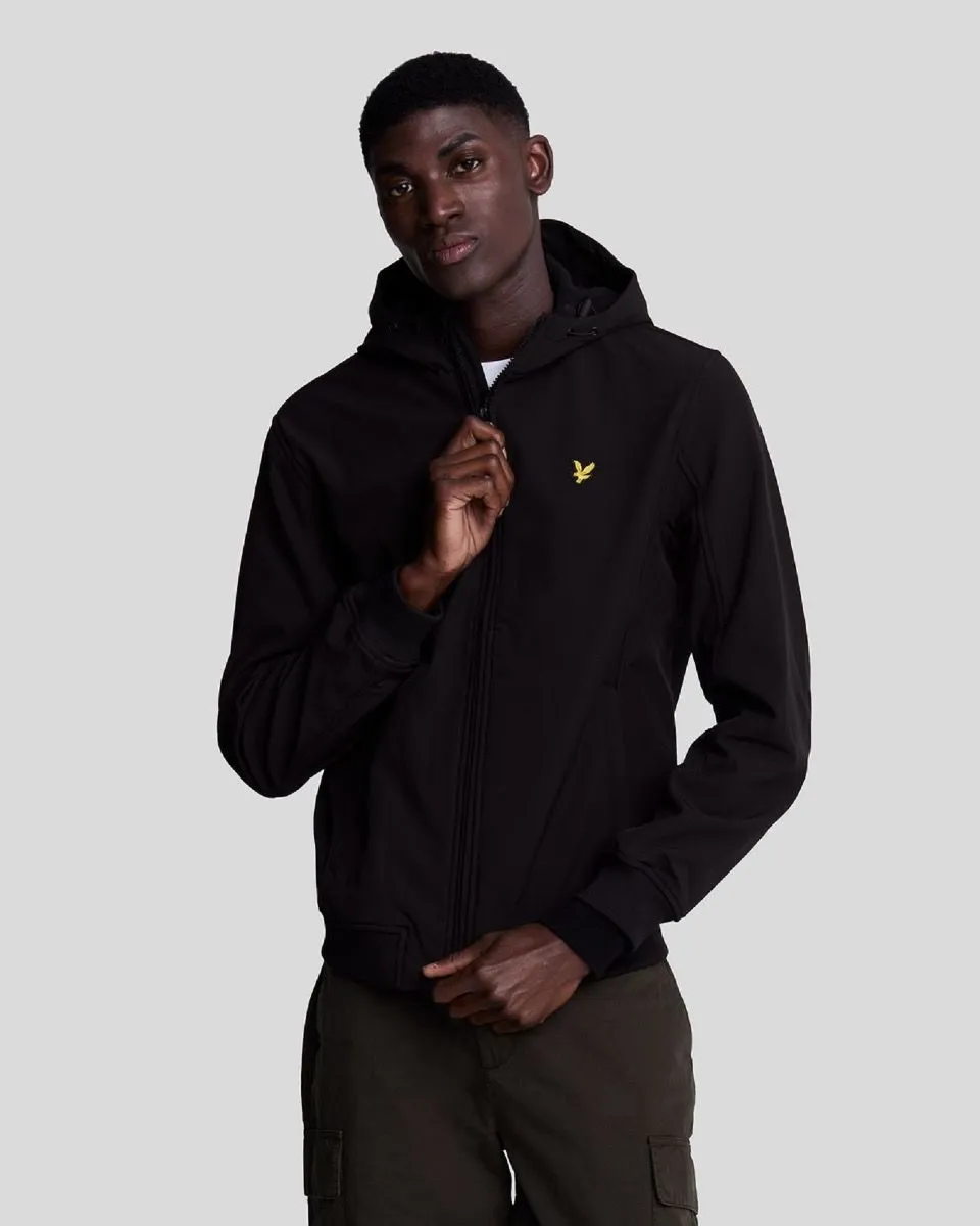 Lyle & Scott Jet Black Fleece Back Softshell Jacket