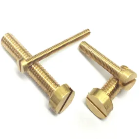 M10 x 16mm Slotted Cheese Head Screws (DIN 84) - Brass