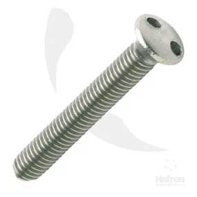 M3.5 x 30mm 2-Hole Raised Countersunk Security Screws - A2 Stainless Steel