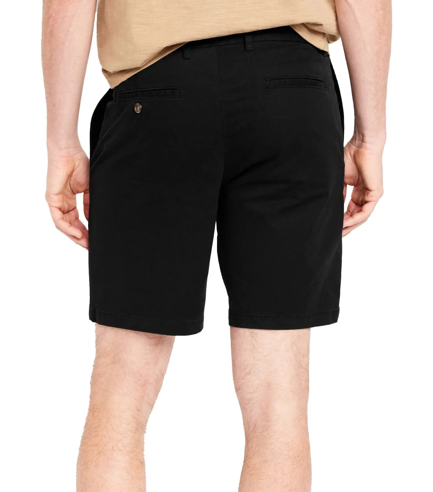 Men's Black Jack Chino Shorts - Slim Fit with Built-In Flex and 8-inch Inseam