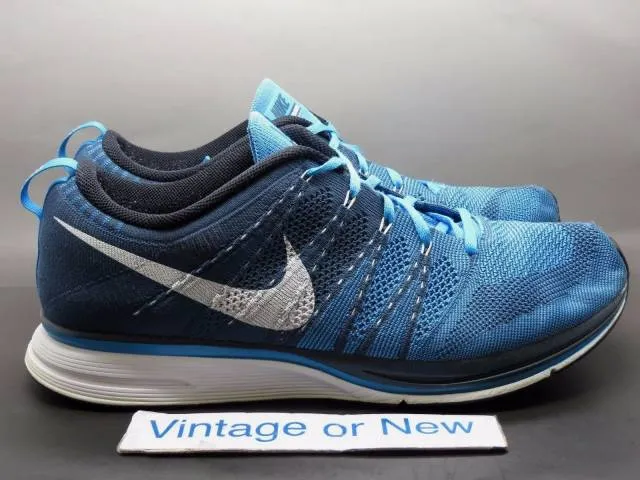 Men's Nike Flyknit Trainer+ Squadron Blue Training Shoes Size 13