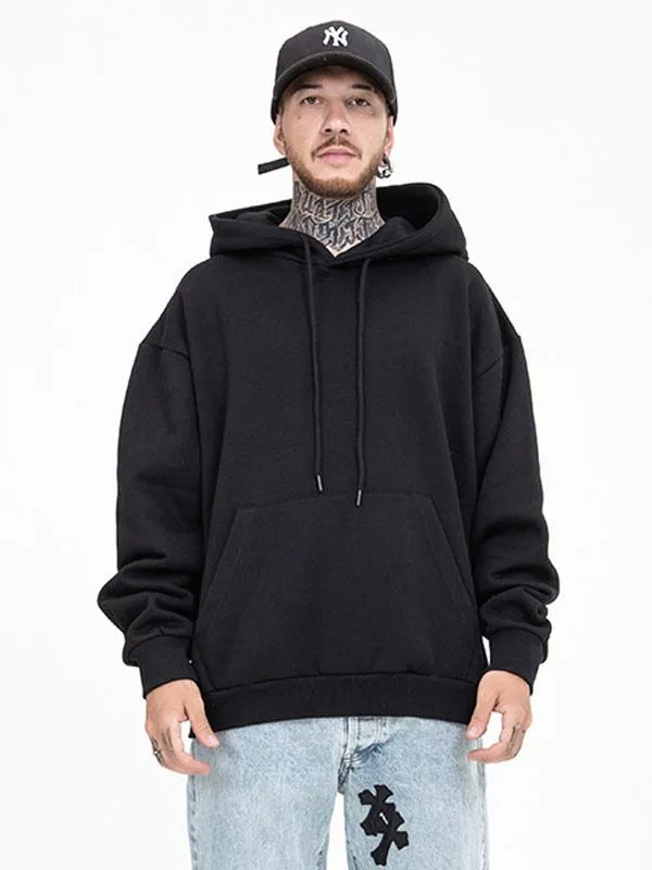 Men's Polyester Hooded Long Sleeve Sweatshirt