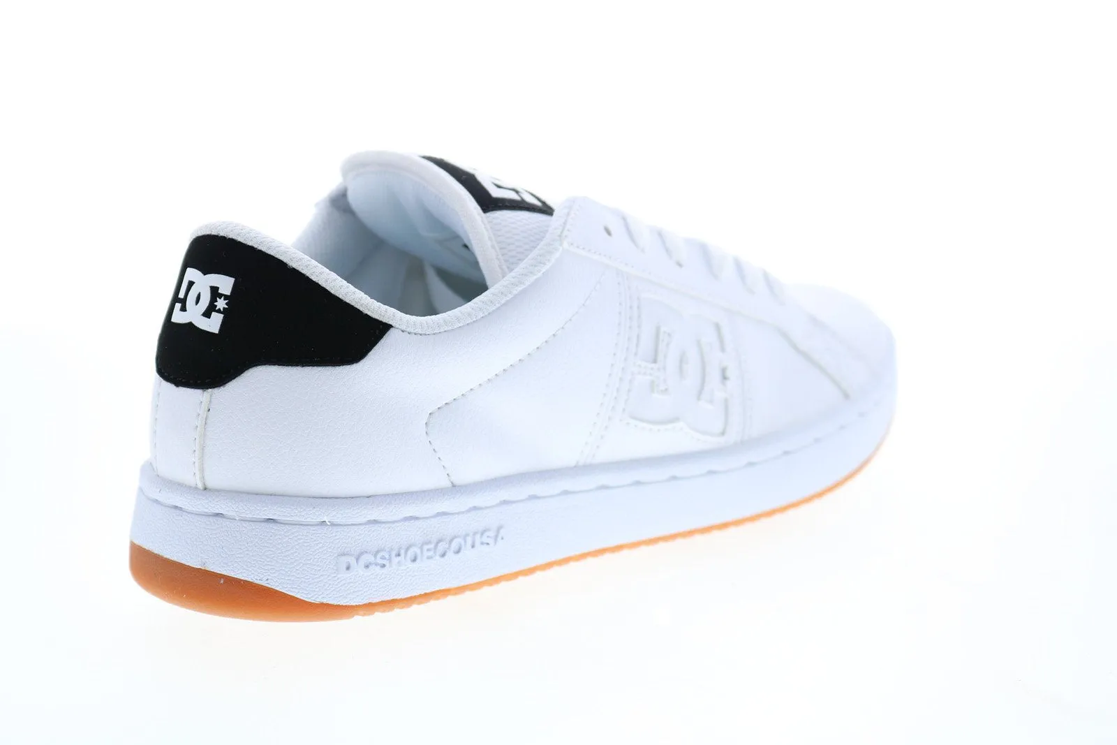 Mens White Leather Skate Sneakers Shoes - DC Striker ADYS100624