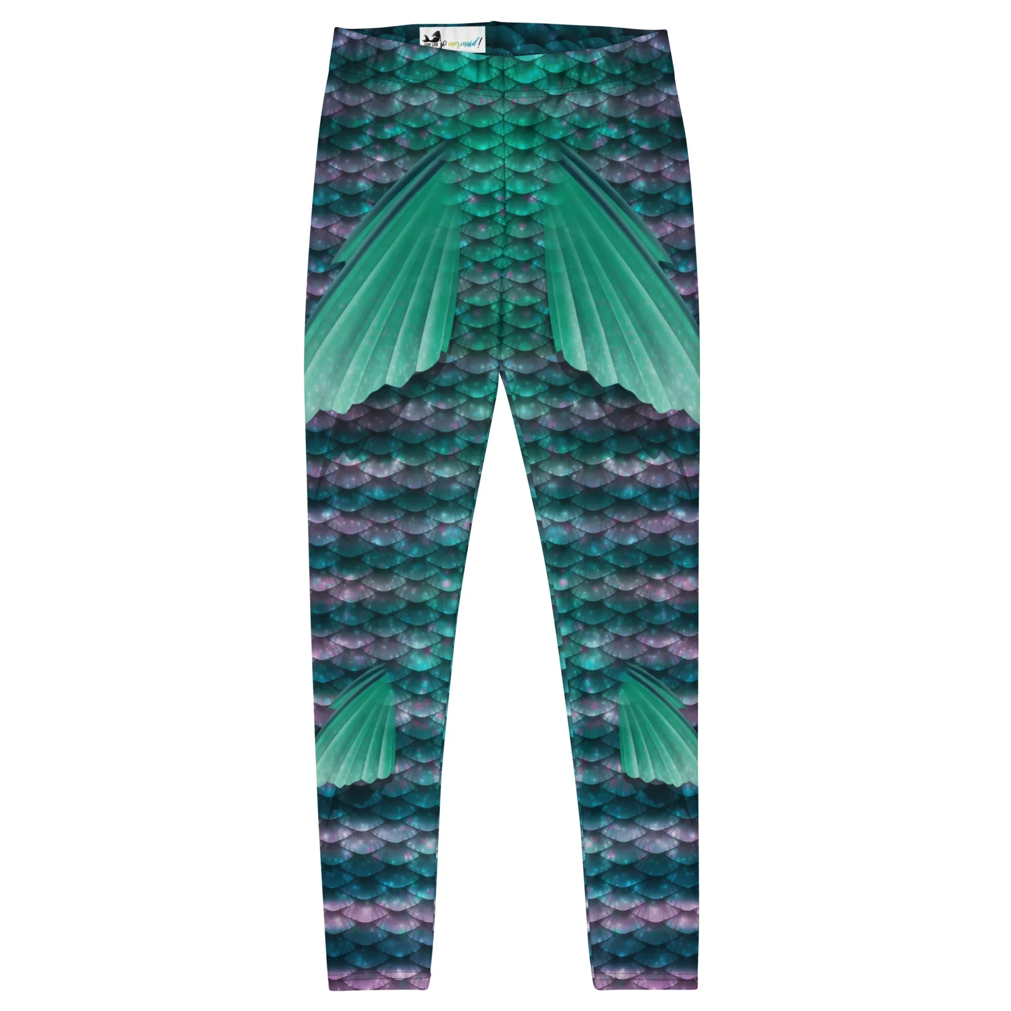 Merfolk Leggings in Emerald Green Dream Pattern