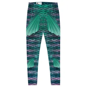 Merfolk Leggings in Emerald Green Dream Pattern