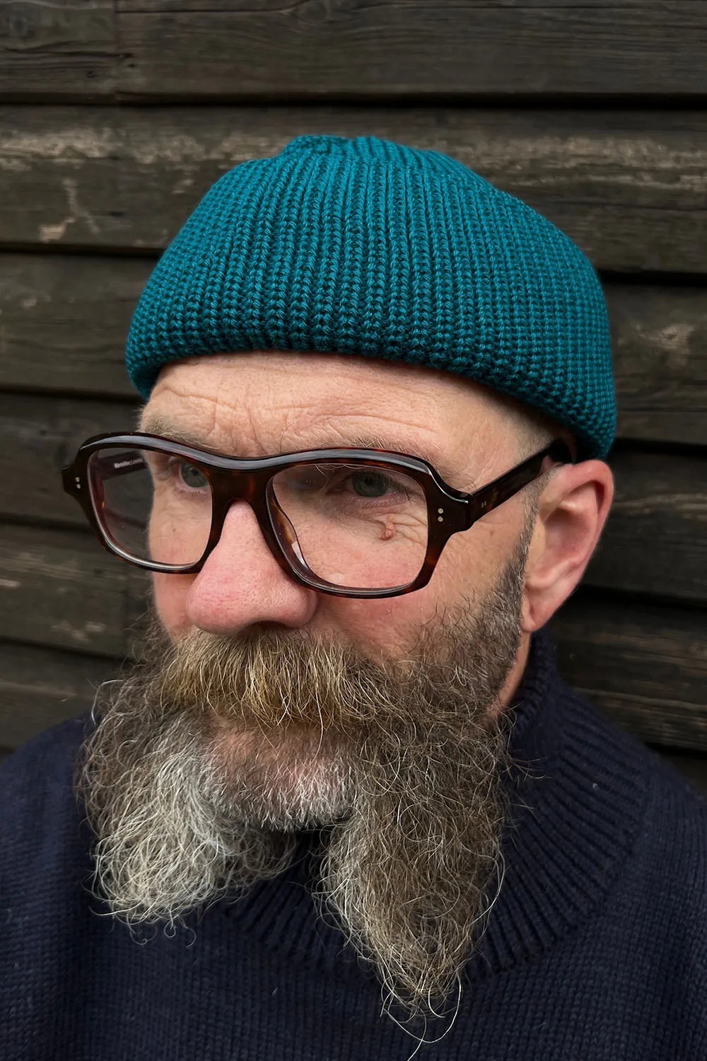 Merino Bifold Watch Beanie Teal