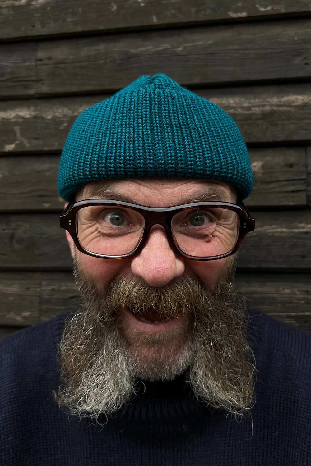 Merino Bifold Watch Beanie Teal