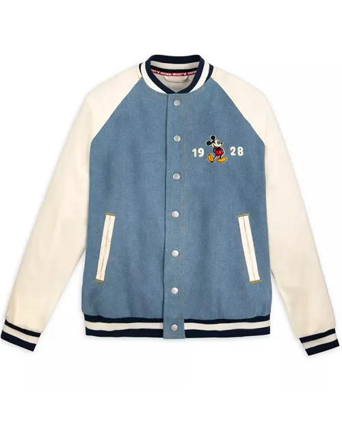 Mickey Mouse Denim Varsity Jacket