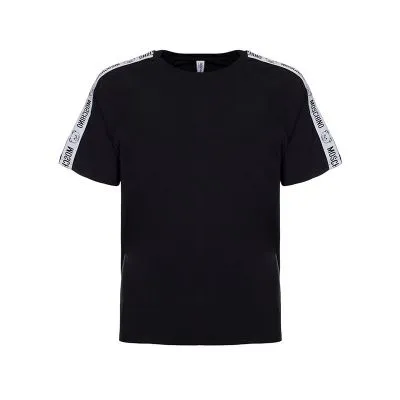 Moschino Uomo T-Shirt V1A0701 Black Tshirt with Logo and Bear PE24