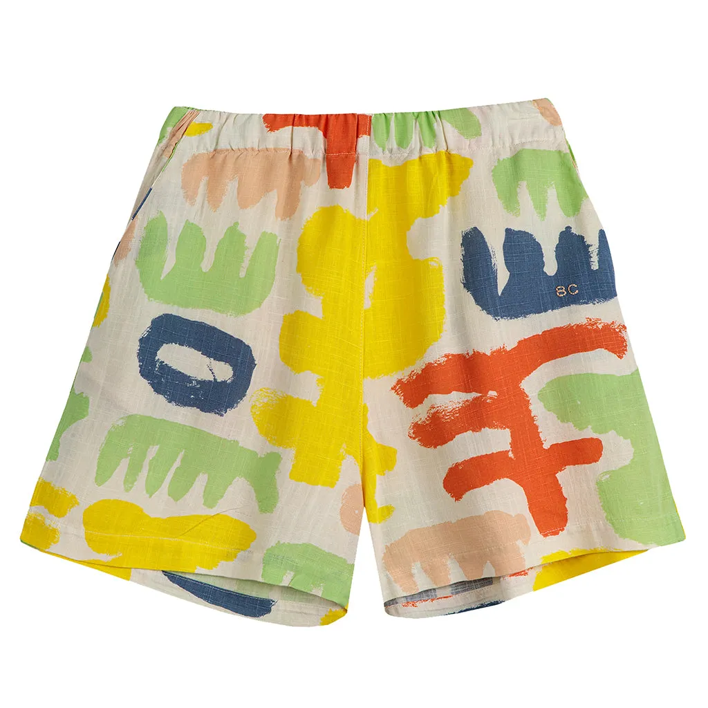 Multicolour Carnival Print Woman Shorts