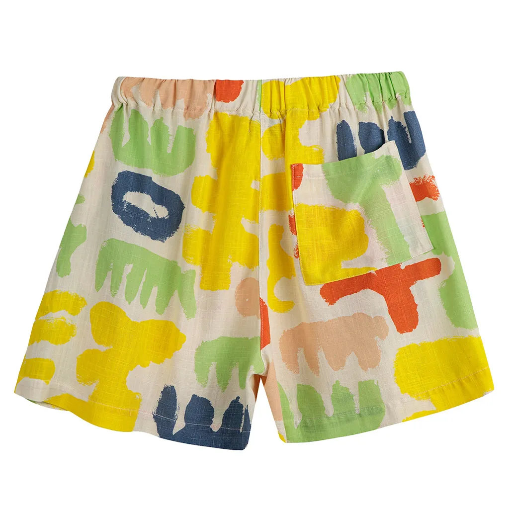 Multicolour Carnival Print Woman Shorts