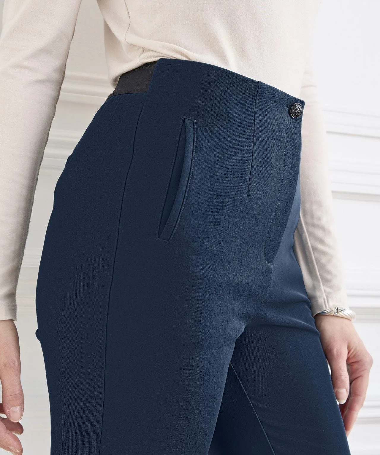 Narrow Leg Tummy-Control Trousers