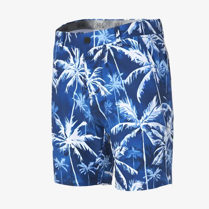 Nautical Palms Golf Shorts with Soft Feel