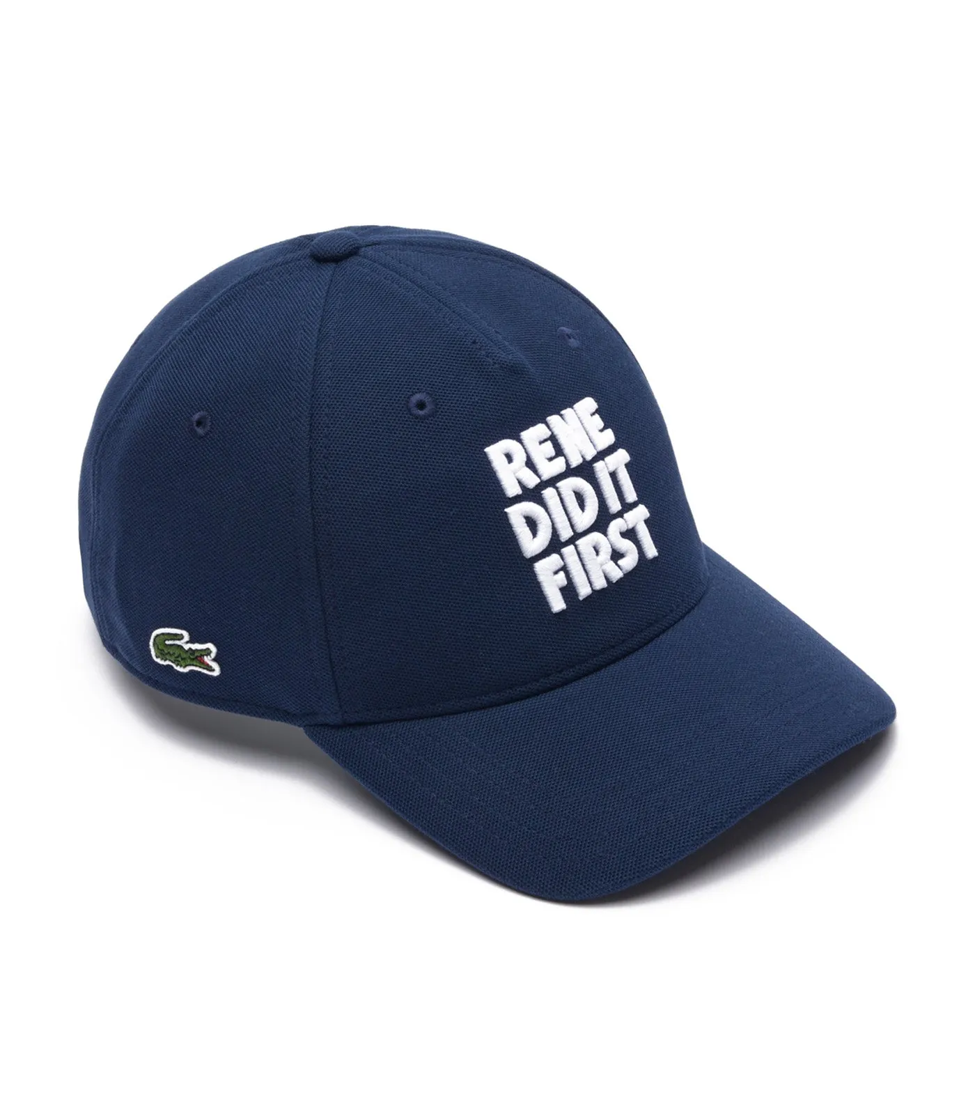 Navy Blue 3D Embroidered Cotton Piqué Baseball Cap