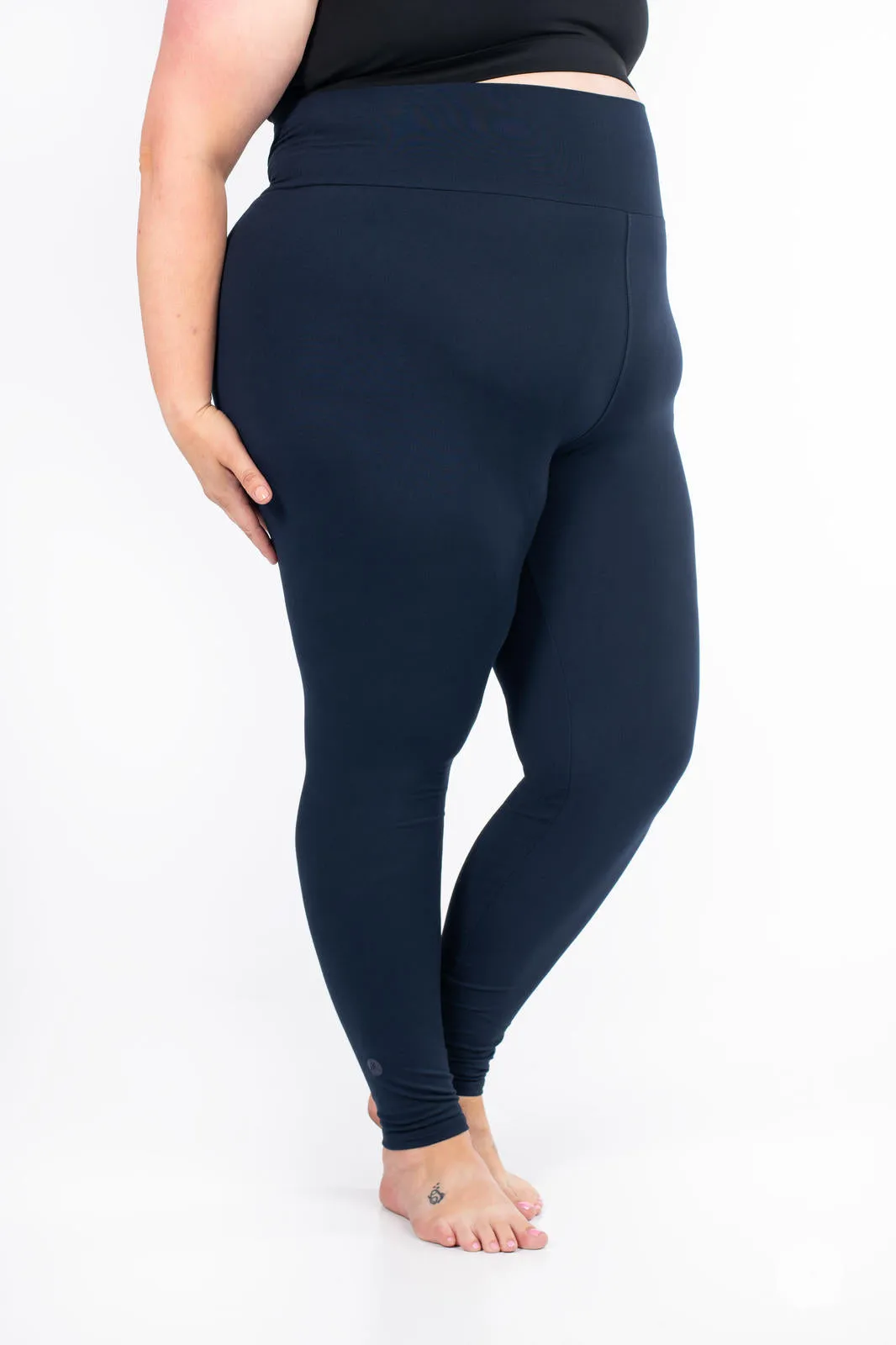 Navy Leggings with High Waist