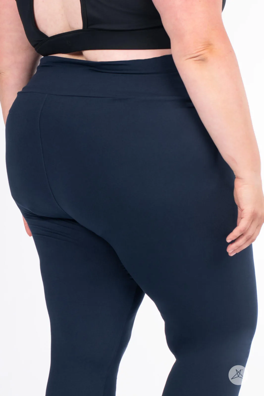 Navy Leggings with High Waist