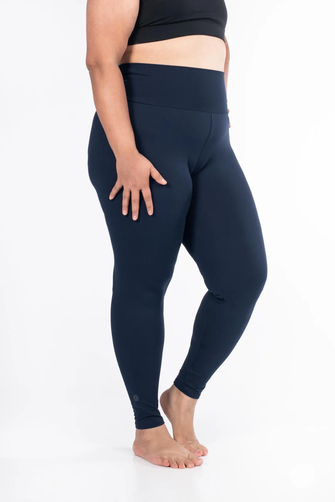 Navy Leggings with High Waist