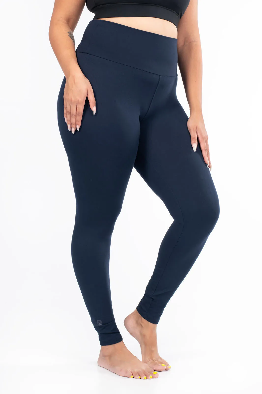 Navy Leggings with High Waist