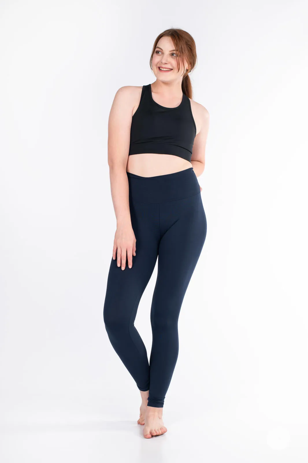 Navy Leggings with High Waist