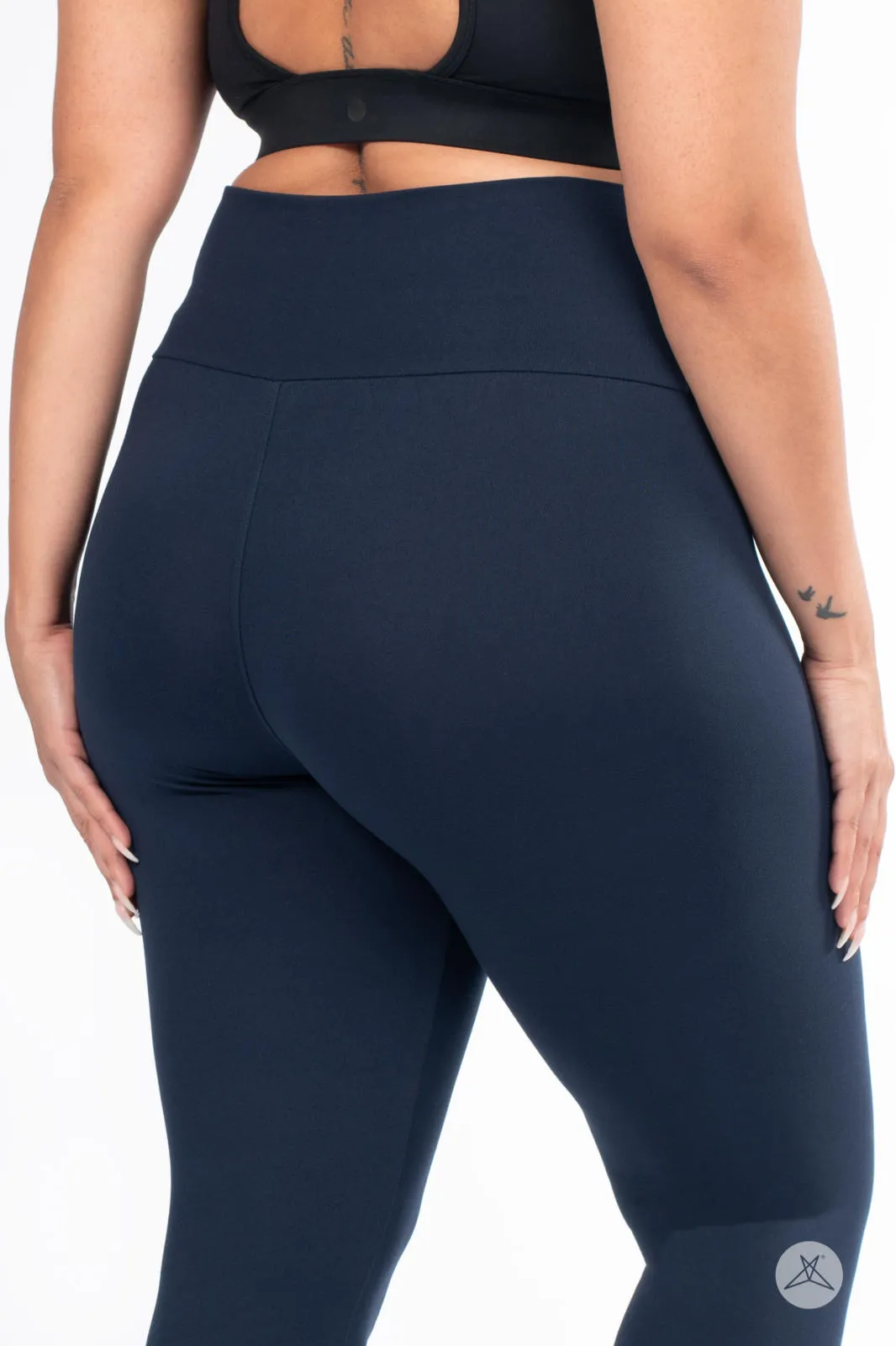 Navy Leggings with High Waist