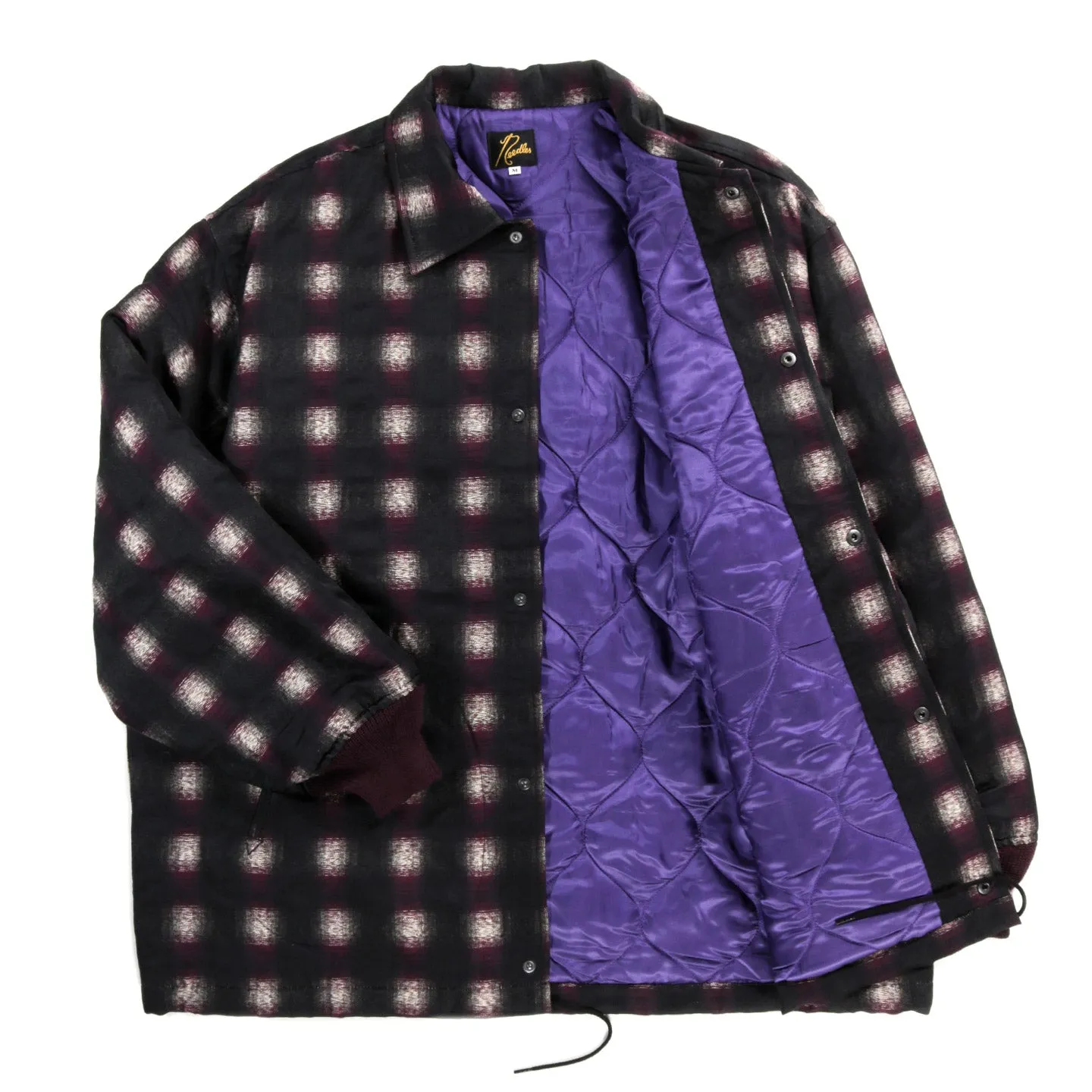 Needles Coach Jacket Plaid Bordeaux