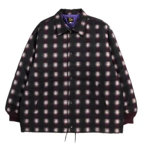 Needles Coach Jacket Plaid Bordeaux