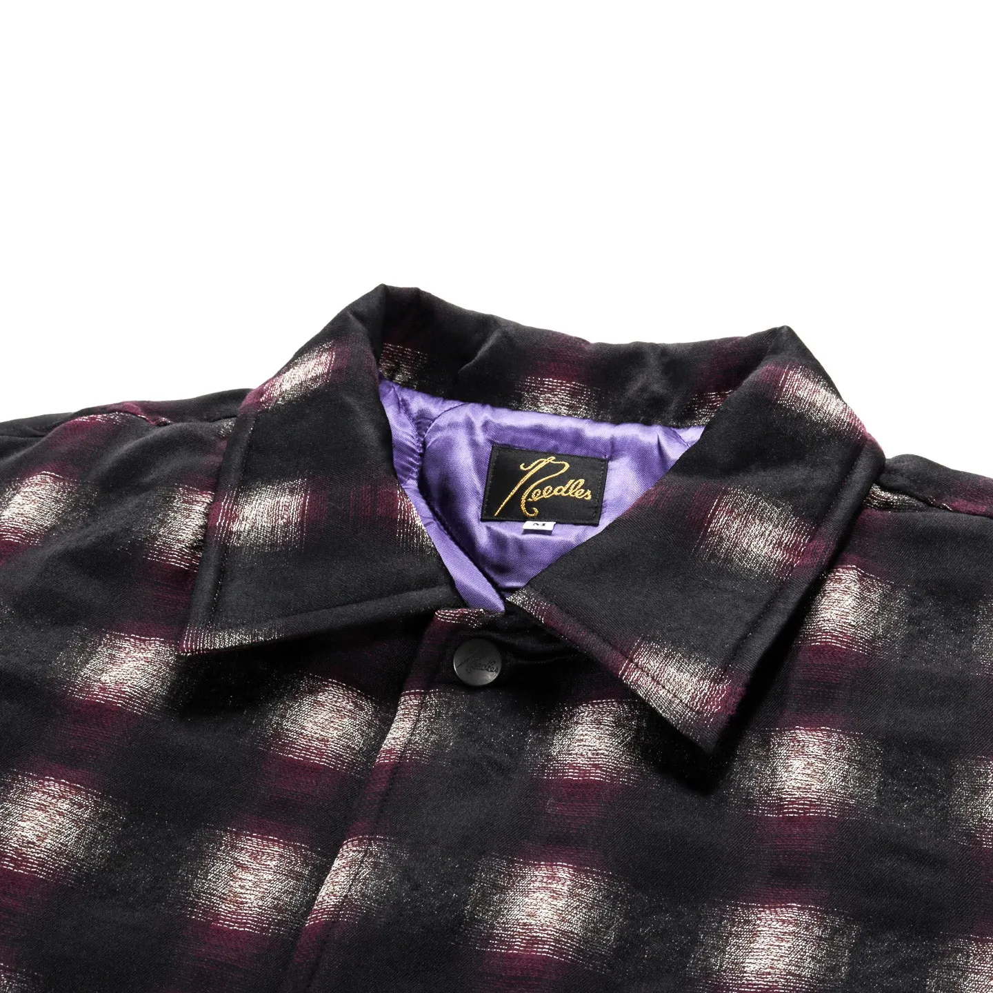 Needles Coach Jacket Plaid Bordeaux