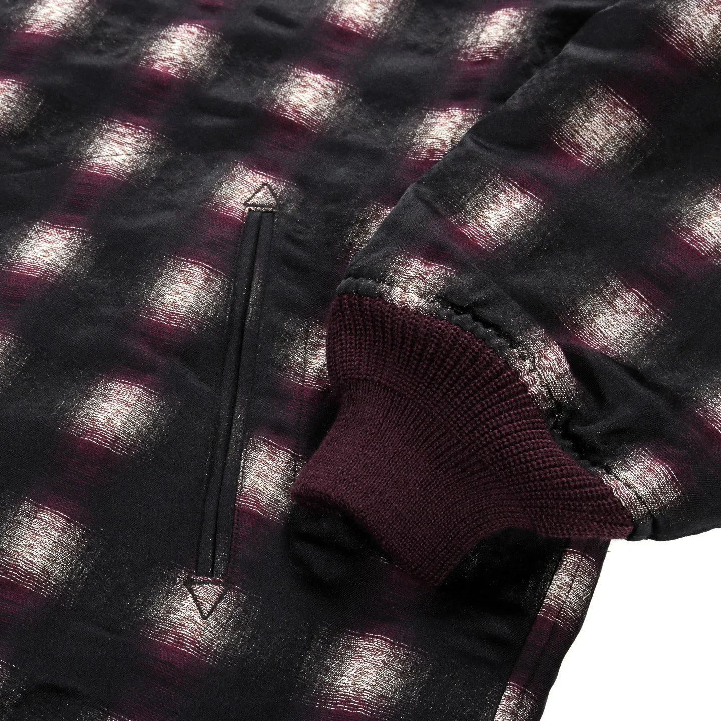 Needles Coach Jacket Plaid Bordeaux