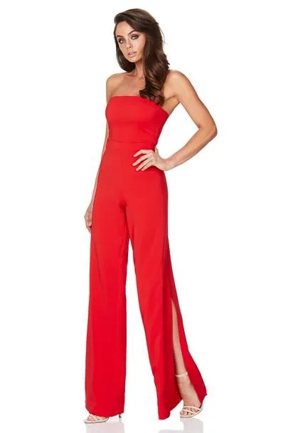 Nookie Cherry Red Glamour Jumpsuit