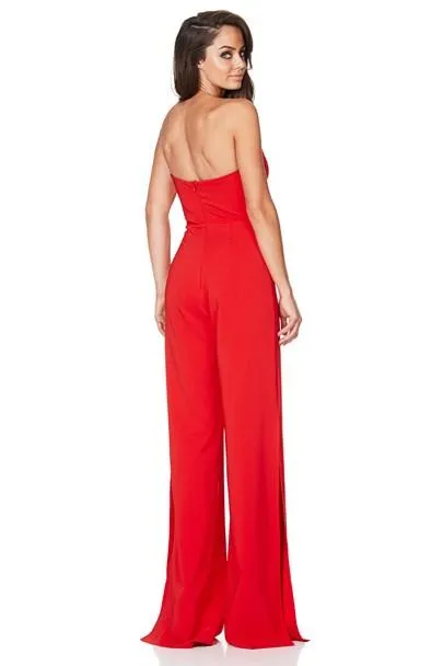 Nookie Cherry Red Glamour Jumpsuit