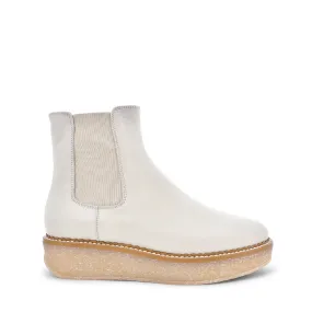 Off White Leather Chelsea Boots by Machi