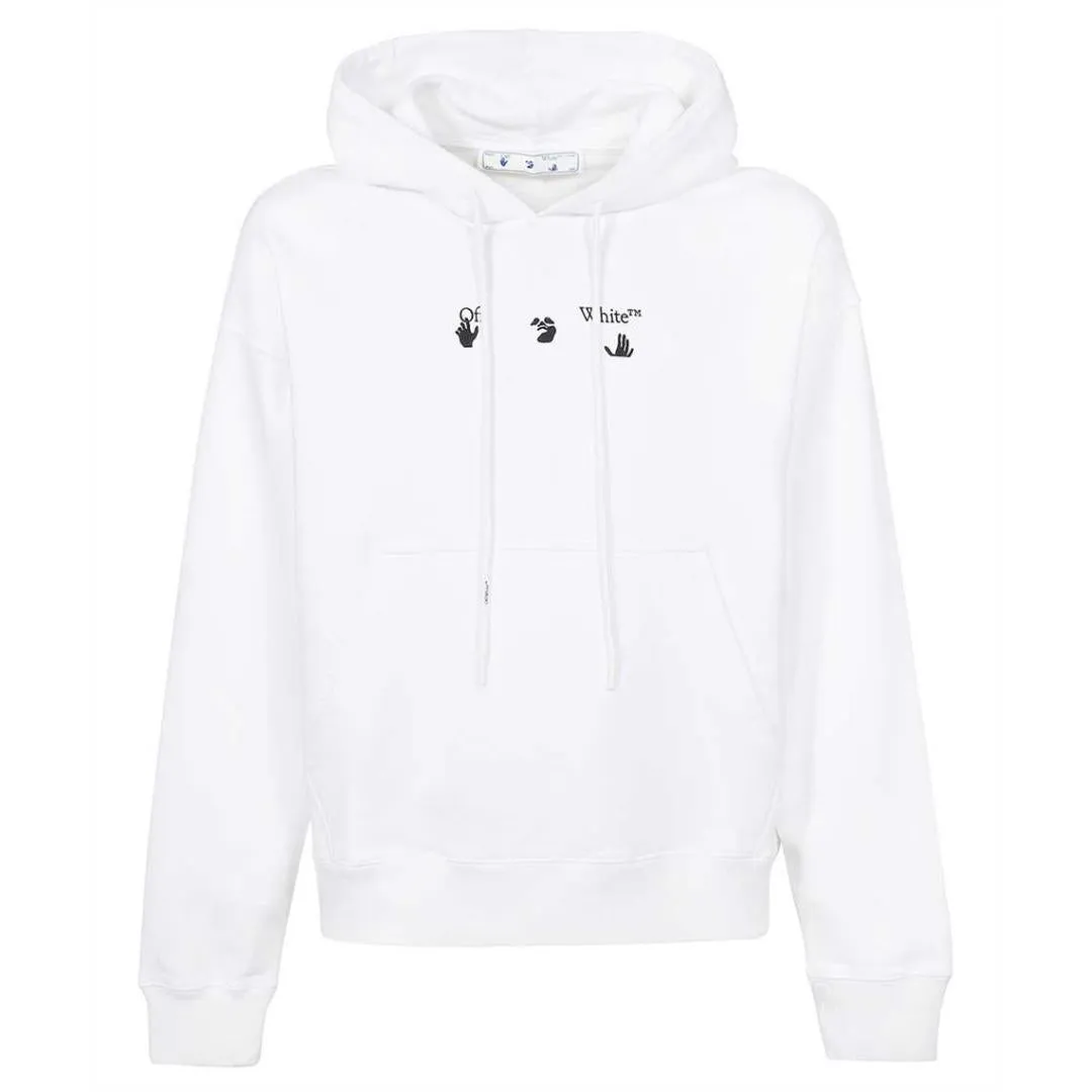 Off White Men's Hoodie Ombb085F21Fle0170110 White - Men's Off-White Hoodie Ombb085F21Fle0170110 White