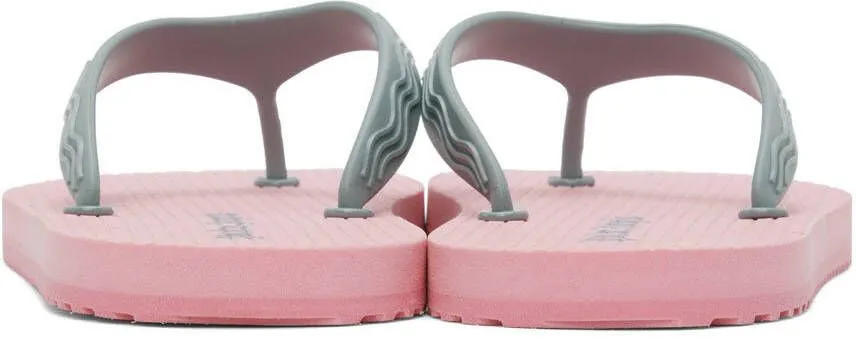 Pink & Blue Flip Flop Sandals by Palm Angels