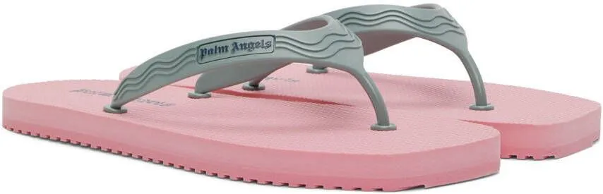 Pink & Blue Flip Flop Sandals by Palm Angels