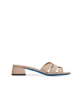 Patent Leather Sandals in Nude Color