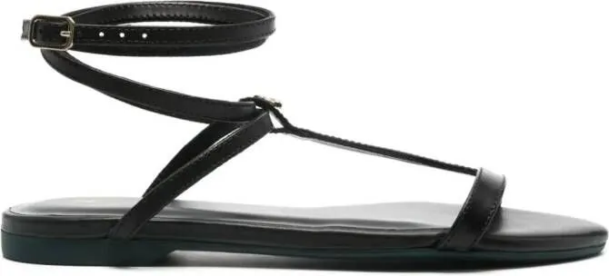 Patrizia Pepe Black Ankle-Strap Flat Sandals