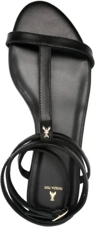 Patrizia Pepe Black Ankle-Strap Flat Sandals