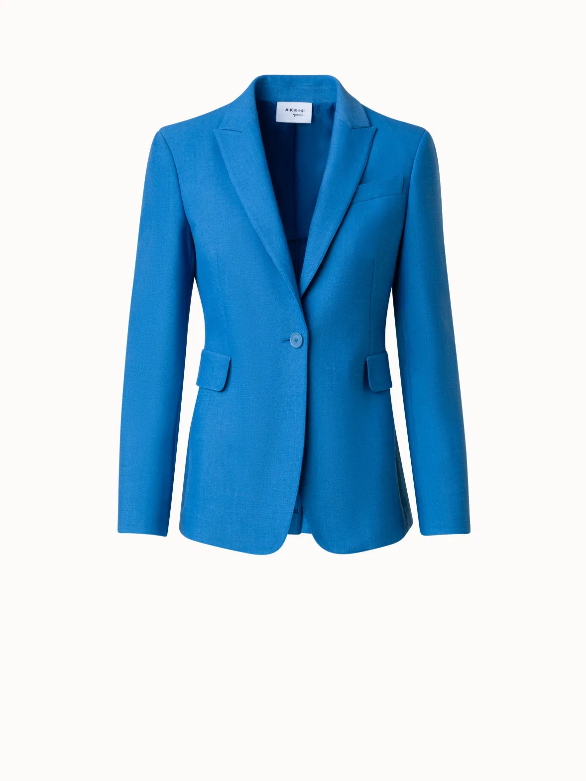 Pebble Crêpe One Button Blazer