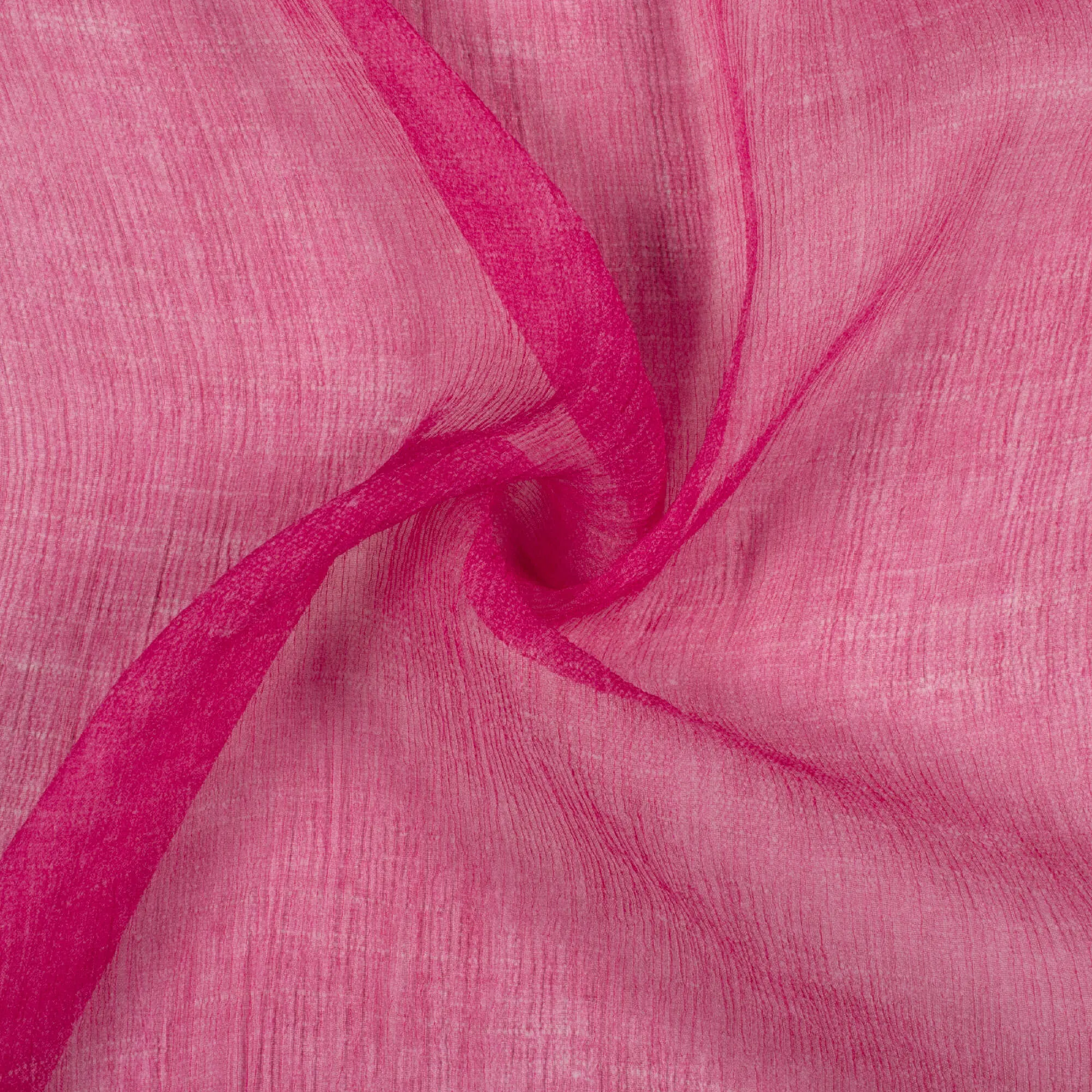 Pink Bemberg Chiffon Fabric with Digital Print Texture Pattern