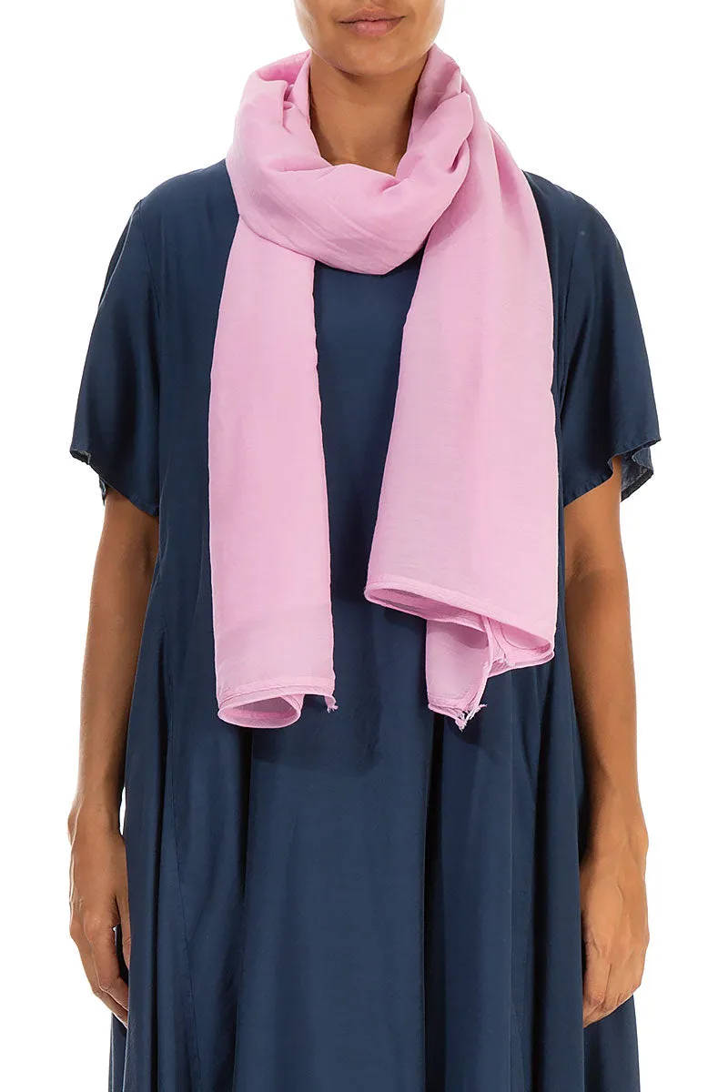 Pink Silk Cotton Scarf