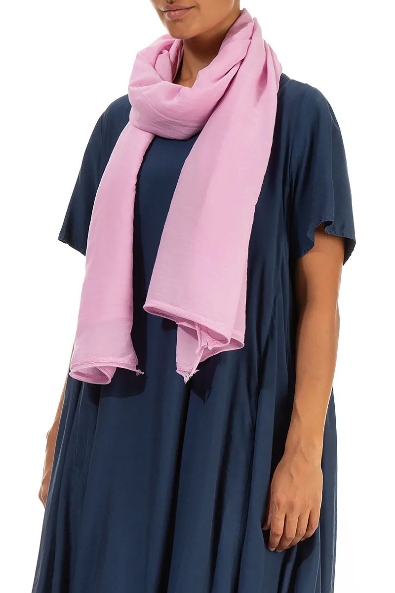 Pink Silk Cotton Scarf