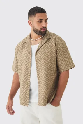 Plus Tonal Geo Revere Shirt