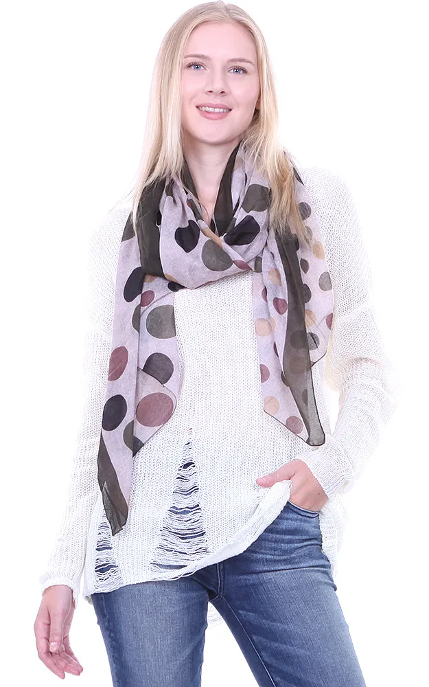 Polka Dot Pattern Long Scarf