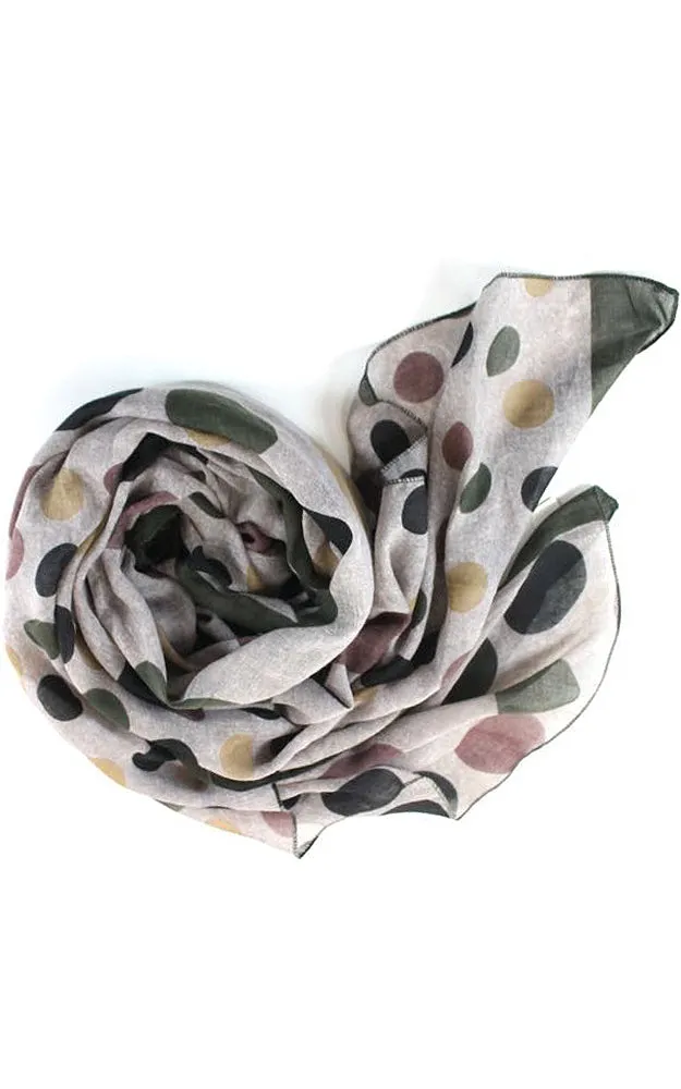 Polka Dot Pattern Long Scarf